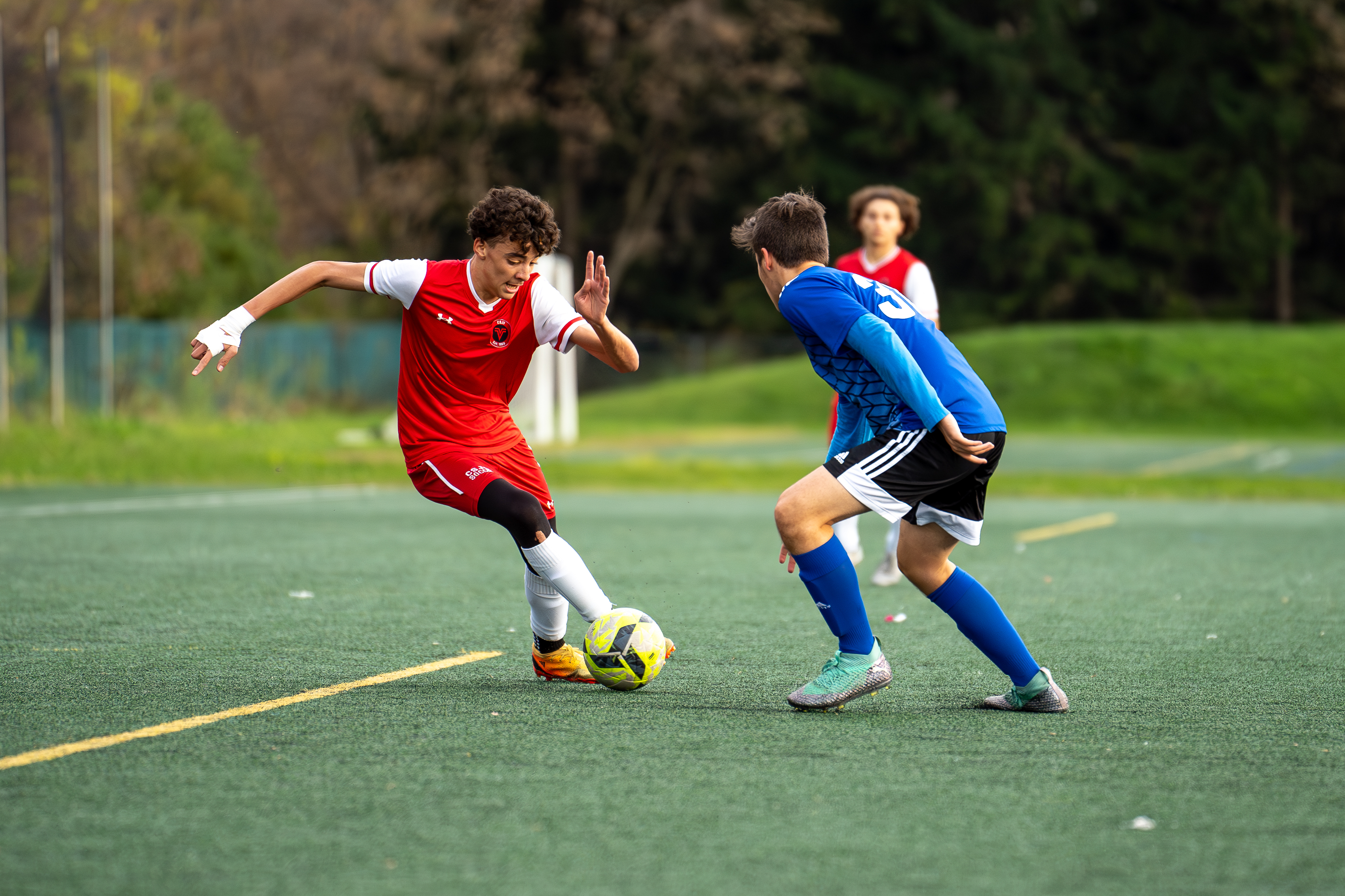 Des joueurs de soccer